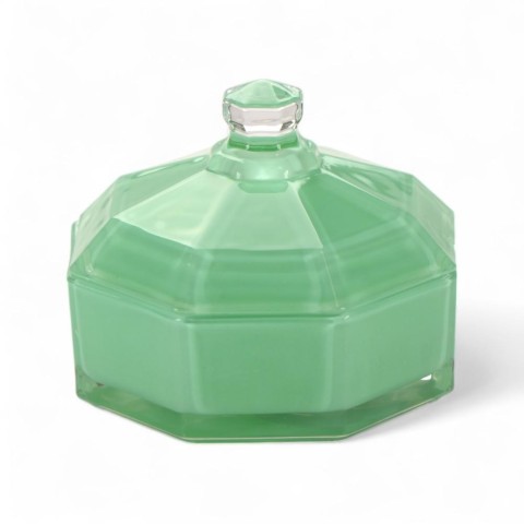 SCATOLA VETRO 12X12CM VERDE